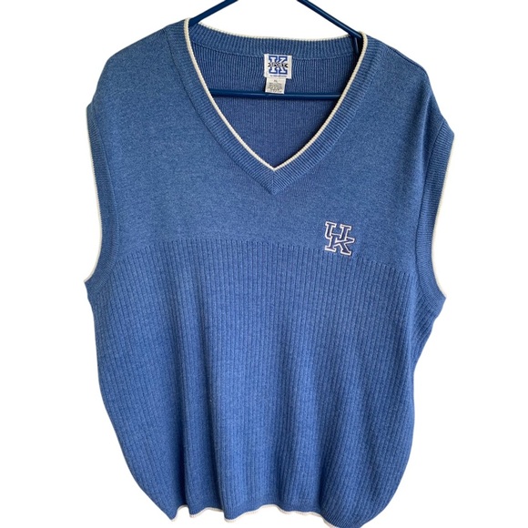 Kentucky Wildcats Sweater Vest Pullover Adult Size XL UK Logo Embroidered BBN - Picture 1 of 6